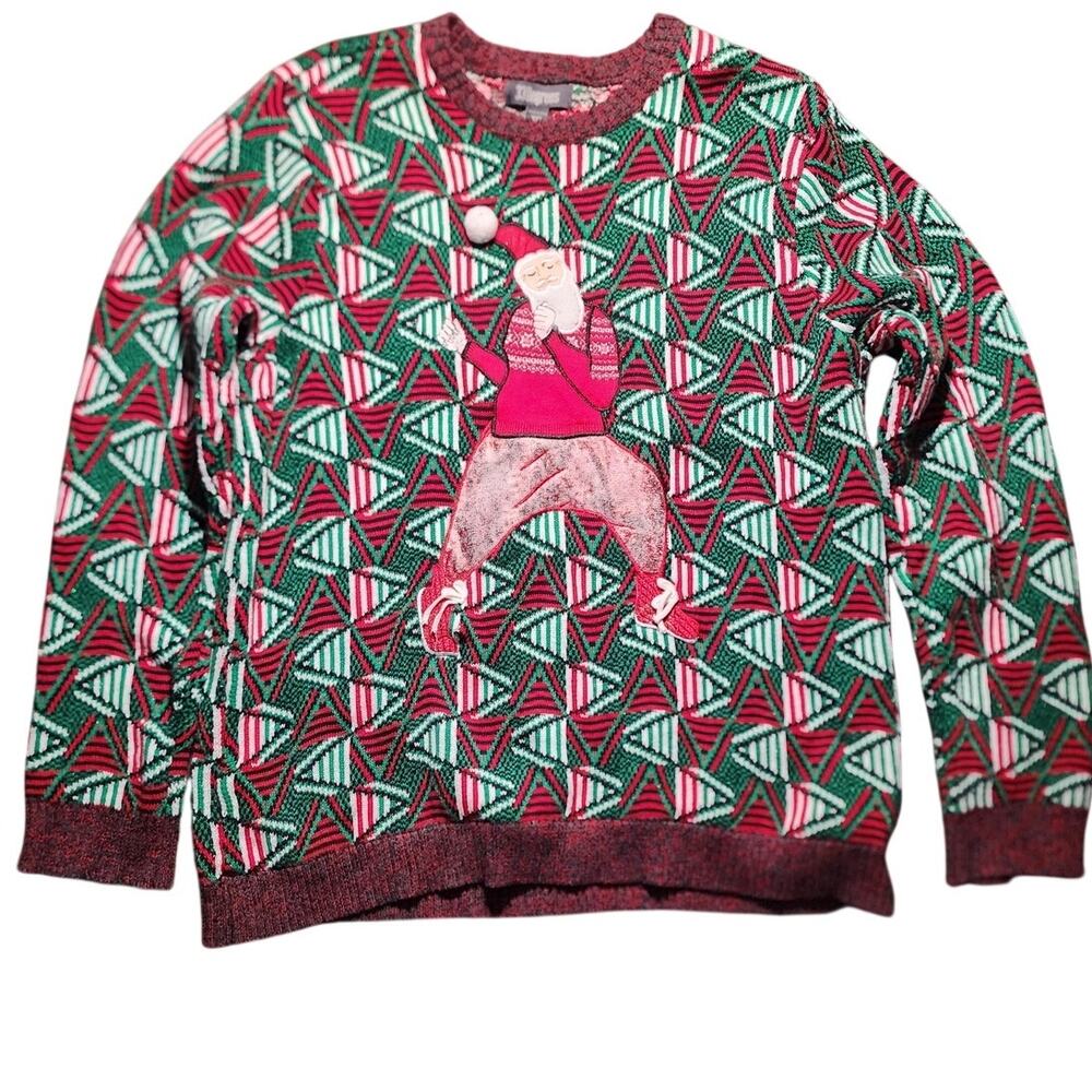 33 Degrees Dancing Santa Ugly Christmas Sweater Size XXL